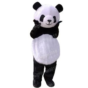 Halloween Cute Panda Mascot Costume Adult Size Cartoon Anime theme character Carnival Unisex Dress Christmas Fancy Performance Party Dress