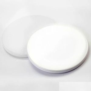 Mats Pads 9Cm Sublimation Blank Ceramic Coaster White Coasters Heat Transfer Printing Custom Cup Mat Pad Thermal Drop Delivery Hom Dhs3H