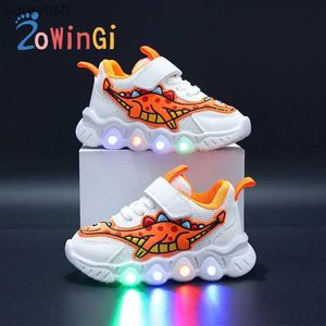 Athletic Outdoor Size 21-30 Baby LED Sneakers Bambini Illuminazione Bambini Air Mesh Scarpe casual Suola morbida Bambino Carino Glowing Tenis Para NioL231017