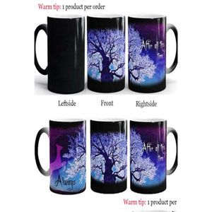 Mugs Eco-Friendly Magic After All This Time Always Mysterious Purple Green Fly Deer Color Changing Cups Creative Drop Delivery Home Dhuag