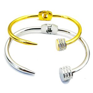 Pulseira designer moda charme jóias titânio aço feminino novo prego pulseira de aço inoxidável personalidade decoração moda jóias presente de natal