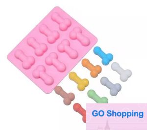 Simple Silicone Ice Mold Funny Candy Biscuit Ice Mold Tray Bachelor Party Jelly Chocolate Cake Mold Household 8 Holes Baking Tools Mould