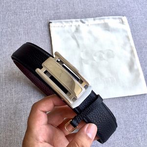 Fashion Classic Belts For Men Designer Belt 3.5cm width Gold Silver Mens Automatic Buckle Genuine Leather business Belt high quality Casual strap with box