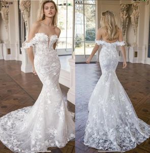 Wedding Dress Mermaids Ory Crystals Off the Shoulder Full Elegant Beading Lace Wedding Dress Sequin Slim Deep V Style 2023 Beach Boho Shiny Gown Wed Gowns s