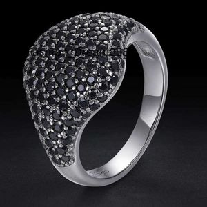 Passera diamanttestare Black VVS Moissanite Iced Out Engagement Gemstone Ring 925 Sterling Silver Men Women Hip Hop Jewelry Ring