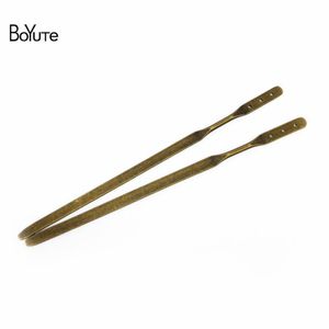 BoYuTe 10 Pieces 150 5MM Flat Hair Stick with 3 Holes 4 Colors Metal Diy Hair Accessories for Women1994