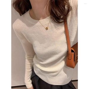 Women's Sweaters Cashmere Fine Imitation Sweater Micro Penetration Cardigan Round Neck Knitted Bottoming Jumper