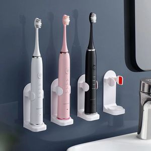 Titulares de escova de dentes ajustável base elétrica silicone antiderrapante montagem na parede escova corpo rack adaptar 99% 231017