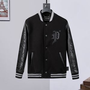 PLEIN BEAR COLLEGE JACKET BASKETBALL Зимняя верхняя одежда Мужская хлопковая подкладка для пилотов Армейская куртка-бомбер Повседневные бейсбольные куртки Университетское пальто 84167