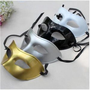 Máscara de máscaras masculina fantasia vestido máscaras venezianas máscaras de máscaras de plástico meia máscara facial opcional multi-cor
