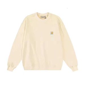 Carhartts Washed Crew Neck Sweater Bordado clássico Capuz de encaixe solto para homens e mulheres nof5