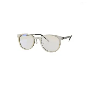 Sunglasses Light Strong Flexible Titanium Metal Oval Round Thin Horn Layers Eyewear Eyeglasses Optical Reading Glasses Frame