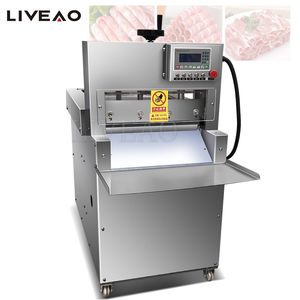 Electric Stainless Steel Meat Slicer Cnc Double Cut Mutton Roll Machine Lamb Vegetable Cutting Machine 110V 220V