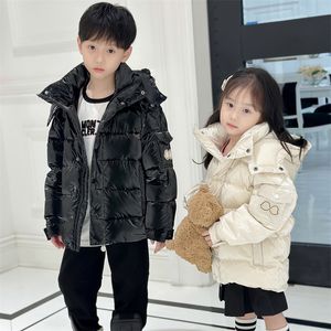 Marca para baixo casaco crianças jaqueta outono inverno outerwear manter quente jaquetas crianças gola de pele com capuz casacos meninos roupas meninas