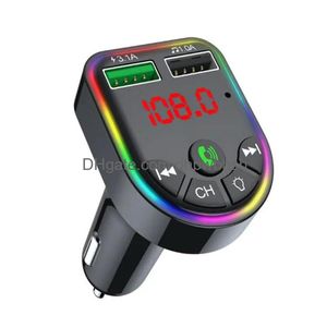 Bluetooth-приемник F5 Colorf, обнаружение напряжения окружающего света, руки-автомобильные аксессуары, зарядное устройство, Mp3-плеер, Прямая доставка