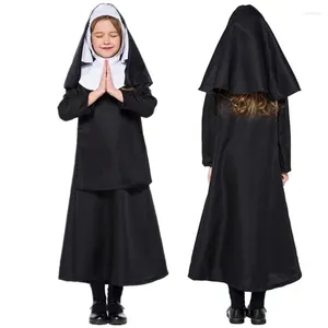 Theme Costume Kids Jesus Drama Priest Costumes Christ Nun Cosplay Children Girl Purim Halloween Carnival Party Uniform