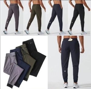 LL LEMONS Long Men's LU Jogger womens Pants Sport Yoga Outfit Quick Dry Drawstring Gym Pockets Sweatpants Trousers Mens Casual Elastic Waist fiess