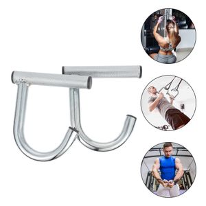 Resistance Bands 2 Pcs Pull Hook Fitness Up Rope Handle Metal Sports Accessories Workout Grip Steel Exercises Handles 231016