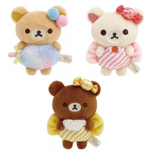 Плюшевые брелки Rilakkuma Candy Плюшевый брелок Korilakkuma Chairoikogu Забавный парк развлечений Kawaii Симпатичные женские сумки Брелки Брелок для ключей 231016