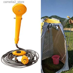 Car Washer Camping Shower 12V Electric High Pressure Pump Outdoor Hiking Travel Portable Shower Set Plant Watering Car Washer Pet Cleaning Q231017