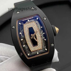 Chronograph Titanium Watch Luxury Watch RM Wristwatch RM07-01 Womens RM07-01 Series18K Platinum Black Ceramic Original Diamond Red Black SX0Y SW3T