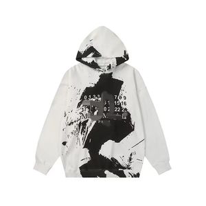 Men's Hoodies Sweatshirts MM6 Margiela High Quality Embroidered Letter Cutout Design Couple Hooded Pullover Men Women Clothes