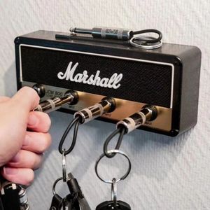 Dekorativa objekt Figurer Jack Rack Wall Montering Guitar Amp Key Hanger Storage Keychain Holder II Rack 2 0 Electric 231017