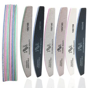 Nail Files 10 Pcs Professional File 100 150 180 240 Grit Unhas De Gel Sandpaper Moon Style Acrylic Art Tools 231017