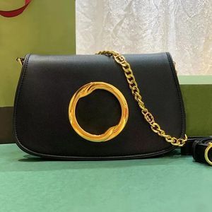 Designer väskor axelväska äkta läder crossbody strap läder trim bomullslinne foder rund låsande designer lyxiga bagscrossbody kedja klaff