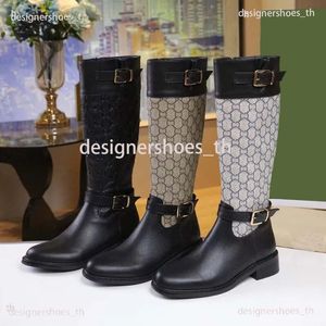 Designer Boots Fashion Women Boot knee Boots Letter Ankle Boot Women Classi Shoes Fashion Winter Leather Boots Coarse Heel Women Shoes