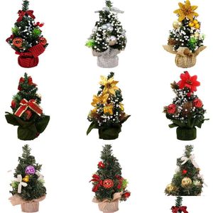 Decorazioni natalizie Albero 20 cm Mini Decorazione Giorno Centro commerciale Desktop Piccola goccia Consegna Giardino domestico Forniture per feste festive Dhdsz