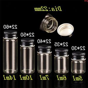 Glass Jars Bottles with Aluminium Cap Black Liquid Empty 5ml 6ml 7ml 10ml 14ml Crafts 100pcs good qty Xvetk