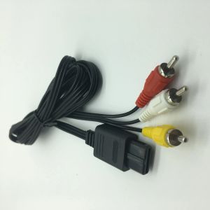 500 stücke 1,8 M 6FT AV kabel TV RCA Video Kabel Kabel Für Game Cube/Für SNES GameCube/3RCA Kabel Für N64 64 Großhandel 12 LL