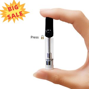 Free Shipping A13 Coil Empty Vape Cartridge 0.5ml 1.0ml Glass Thick Oil Carts Cartridges Atomizer for 510 Thread Mod Preheat Battery