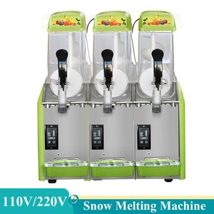 Cold Juice Drinks Machine 3 Cylinder Smoothies Machines Commercial Snow Melting Machine Sand Ice Maker