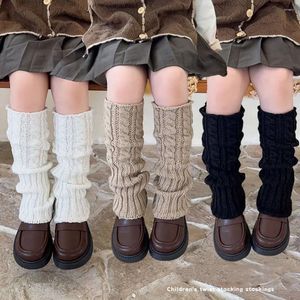 Frauen Socken Kinder Lolitas Twist Gestrickte Baby Mädchen Warme Fuß Abdeckung Nette Süße Ballett Wachen Lange Strümpfe