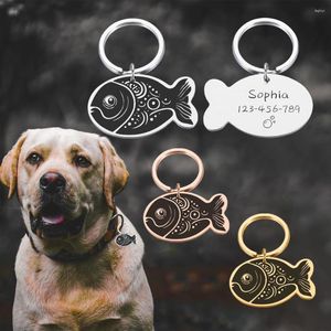 Hundtagg Anpassad krage Personlig katt ID-namn Taggar Tallrikadress med graveringsnummer Anti-Lost Pets Accessories grossist