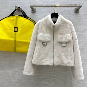 Womens Jacket Fashion Mink Hair Thick Jackets Plush Winter Furry Party Overcoat with Letters Print Coat Di_girl Di_girl