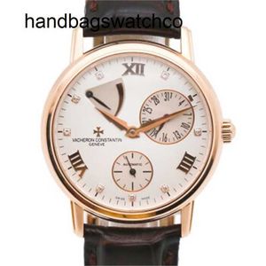 Часы VacherosConstantinns Overseas с автоматическим механизмом Zf Factory Top Clone Dandun Rose Механический бриллиантовый календарь Business 47200/000R Белая пластина 36 мм