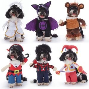 Trajes de cães de Halloween de Natal Cosplay Cosplay Funny Dog Apparel Costume Faculdade de Roupas de Dog para Festas Para Pequenas Dogs Médios A861