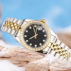 Automatisk man titta på hög kvalitet 2813 mchanical lysande vattentäta klockor kvinnor lyx mode datum bara armbandsur med diamantdesigner klockor