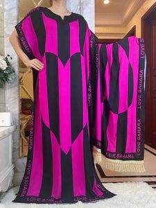 エスニック服2023夏のアフリカのレディ・ショートスリーブドレス大きなスカーフ印刷ゆるい花boubouマキシイスラム女性ドレスアバヤ