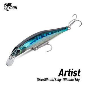 Iscas iscas artista fr silêncio afundando minnow pesca 80mm 105mm jerkbaits boa ação wobblers alta qualidade duro robalo 231017