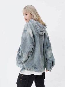 Männer Hoodies Retro Denim Kapuzenpullover Herbst Und Winter Lose Ausgewaschene Mantel Vintage Pullover Für Frauen Jacken Casual