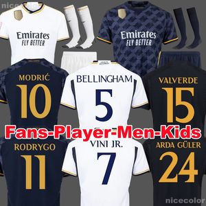 23 24 24 Bellingham Fan Wersja piłka nożna Vini Jr Real Madrids Camavinga Tchouameni Vaerde Asensio Modric 2023 2024 Football Shirt