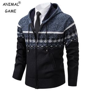 Mens Hoodies Sweatshirts hırka Koreli örgü kapşonlu vintage kazak erkekler yünlü ceket sıcak kalın 231016
