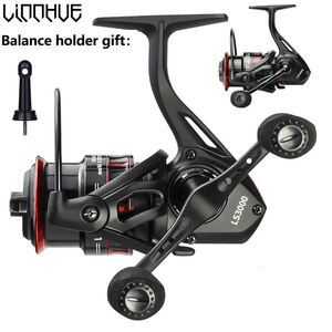 BAITCASTING REELS LINNHUE FISKE REEL LURE 1000 2000 3000 Spinning Reel Double Grip Deep Shallow Spool Carp Fishing Reel Fishing With Balance Rod 231017