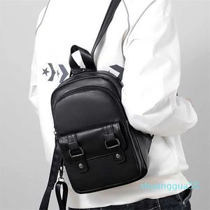 Plecak moda mężczyźni skórzane plecak małe torby na ramię do męskiej wysokiej jakości PU mini crossbody torba czarna nowa designerska torba podróżna