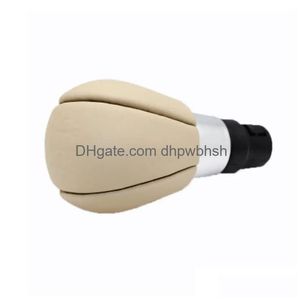 Beige Leather Manual Gear Shift Knob For Voo S60 V60 S80 V70 Xc70 Xc60 Lever Shifter Handball Head Pen Drop Delivery