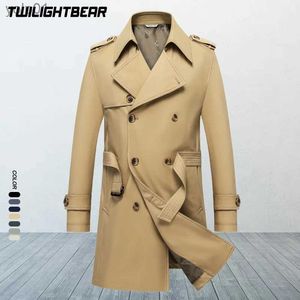 Men's Wool Blends Solid Classic Men's Trench Coat Plus Size Windbreak High Quality Business Casual Wind Coat Men Clothing M-8XL BF7987L231017